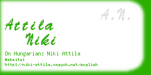 attila niki business card